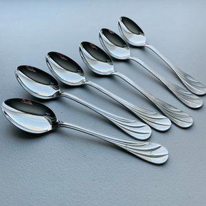 Nobre Inox Meridional 18/10 Stainless Steel Soup Spoons Set of 6 NEW Brazil